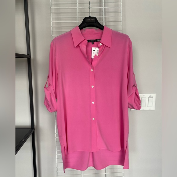 NWT Lafayette Short Sleeve Dress Shirt Pink Size 8 - Picture 1 of 9